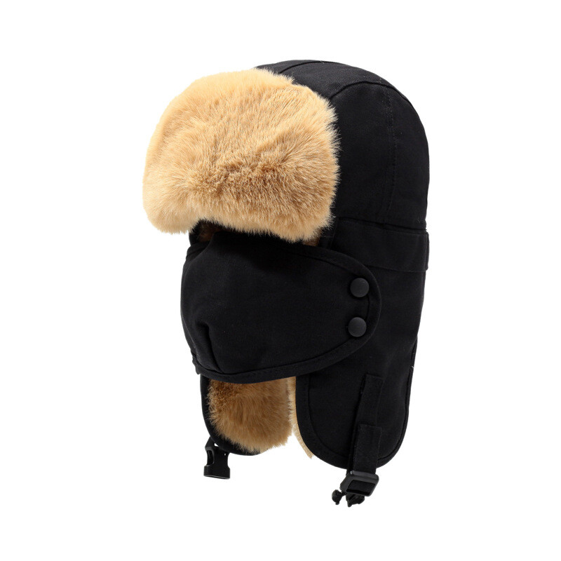 Herren Ushanka Trapper Hut Kunstpelz Gefüttert Russisch Stil Warm Winter Earflap