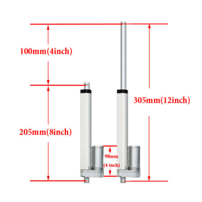 Linear Actuator Motor 12V Heavy Duty 28'' 32'' 36'' 40'' 48'' 700N 157lbs 15mm/s Fast