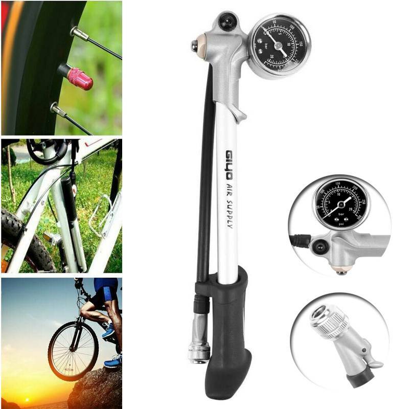 Bike Shock Pump 300 PSI High Pressure Pump for Mountain Road Bike & Motorcycle