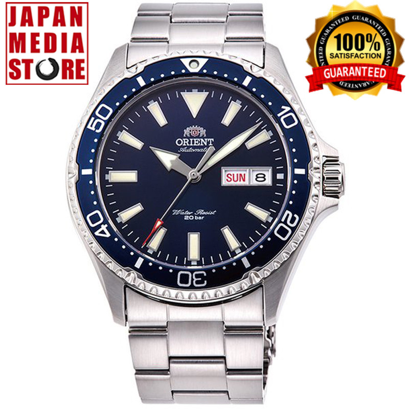 Pre-owned Orient Sports Rn-aa0002l Blue Dial Automatic Mechanical Diver Men Watch Box
