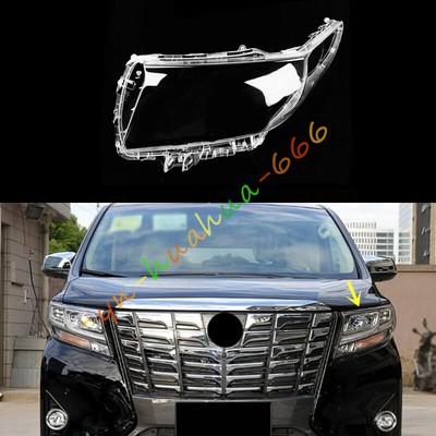 For Toyota Alphard 2015-2017 Left Side Headlight Lens Clear Cover + Glue
