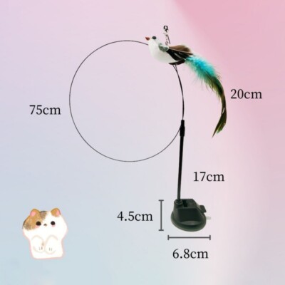 Funny Feather Bird & Suction Cup Stick Toys