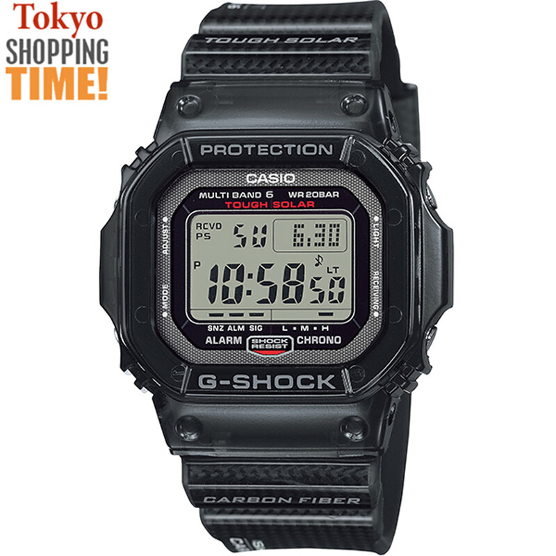 Pre-owned Casio G-shock Gw-s5600u-1jf Solar Radio Atomic Carbon Band Digital Men`s Watch