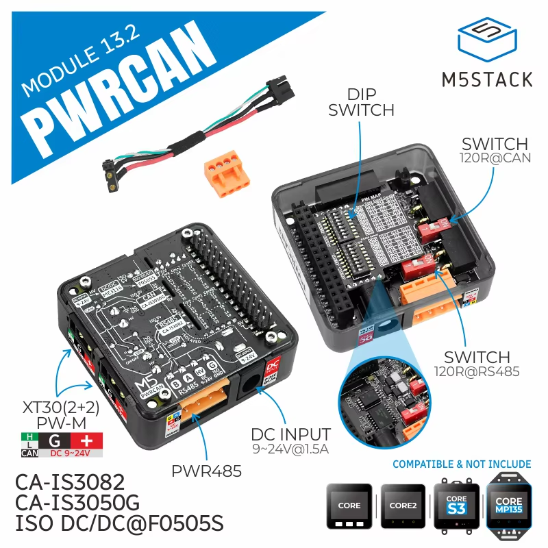 Official PWRCAN 13.2 Module with Isolated 2-Ch CAN & 1-Ch RS485