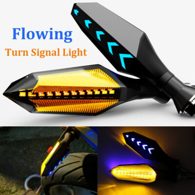2 Pcs Flowing LED Turn Signals Blinker Light For Yamaha YZF R1 R6 R6S MT DRZ400
