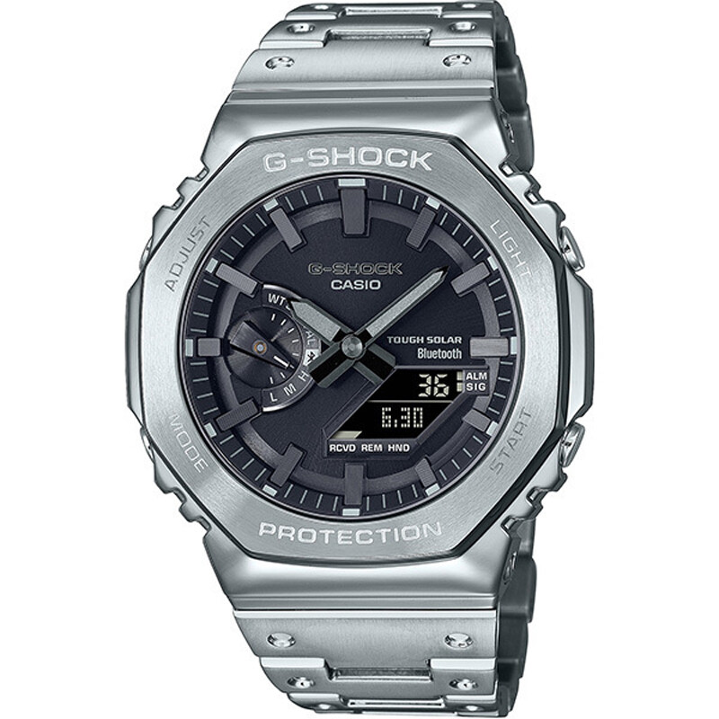 Pre-owned Casio G-shock Gm-b2100d-1ajf Metal Case Solar Bluetooth Analog Digital Men Watch