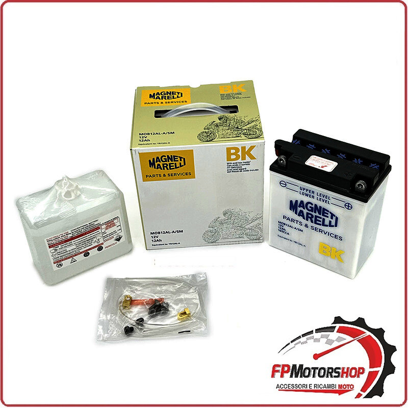 BATTERIA PER MOTO MARELLI MOB12AL-A-SM YB12AL-A 12V 12Ah APRILIA SCARABEO 