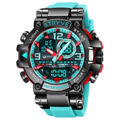 STRYVE Sports Men's Digital-Analog Dual Movement Watch Luminous 5ATM Watch New