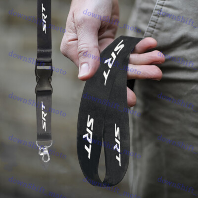 Au-Tomotive For Dodge SRT Car Neck Strap Lanyard Keyring Key Chain Cellphone BLK