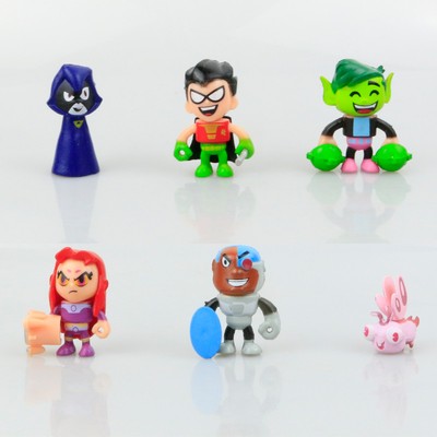 6-19Pcs//Set Comics Teen Titans GO Action Figure Robin Raven Beast Boy Toy Gift