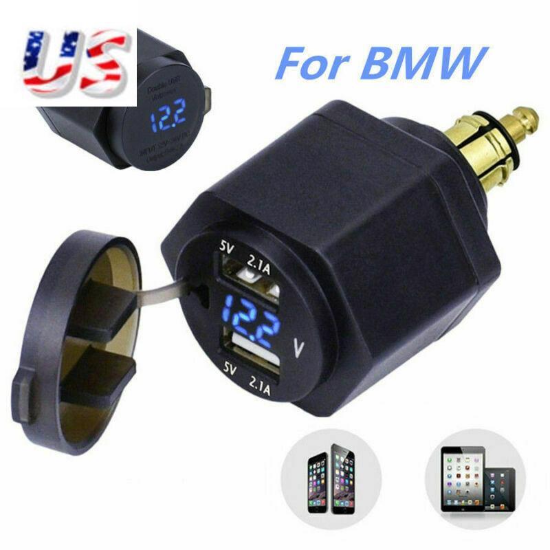 Blue Led Voltmeter Dual Usb Charger For Bmw Motorcycle Hella Plug