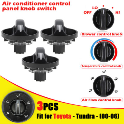 3*Air Conditioning Control Panel Knob Button Switch for Toyota Tundra 559050C010