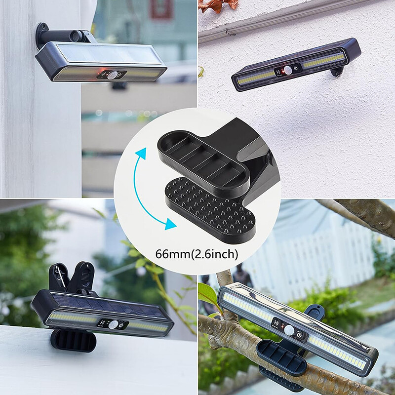 Solar Lights Outdoor Waterproof Tree Clip Motion Sensor Wall Fence Light 36 LED