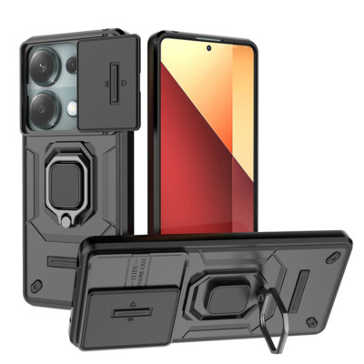 For Xiaomi Redmi Note 13 Pro 4G/5G Luxury Armor Slide Camera Magnetic Back Case