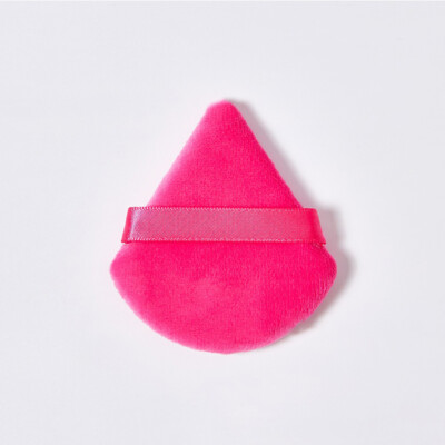 2 Pcs Triangle Velvet Powder Puff Flours Mini Face Makeup Sponge Soft Cotton   