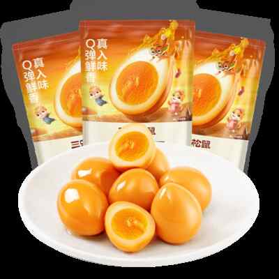 2pcs Three Squirrels Quail Egg 三只松鼠_鹌鹑蛋100g*2pcs 富硒卤蛋 夜宵熟食虎皮零食 Chinese snack HOT