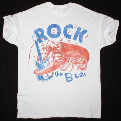 Rare The B-52's Band Cotton Short Sleeve White All Size Unisex T-Shirt