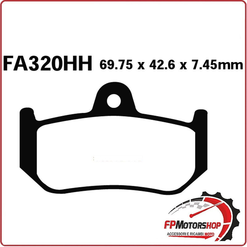 PASTIGLIE FRENO PER MOTO MV AGUSTA POSTERIORE EBC FA320HH SINTERIZZATA