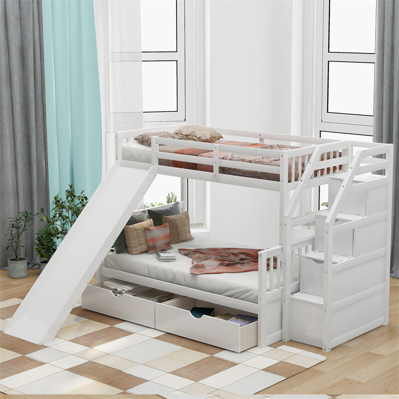With Slide Drawers And Storage Bed