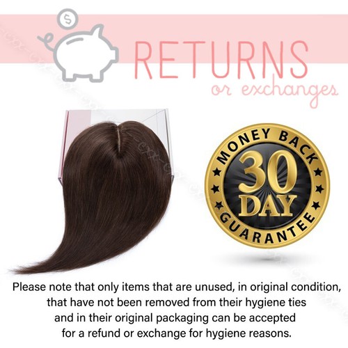 Free Part Lace Clip in Top REAL Human Hair Topper Toupee Piece Women Hairpiece A