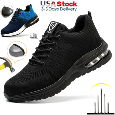 Mens Indestructible shoes best Work Boots Sports Steel Toe Safety Shoes Sneakers