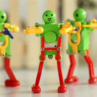 New Classic Wind Up Toys Kids Plastic Clockwork Spring WindUp Dancing Robot Toy