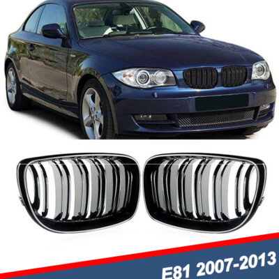 Gloss Black Front Bumper Grille For BMW E81 E82 E87 E88 128i 130i 135i 2007-2013
