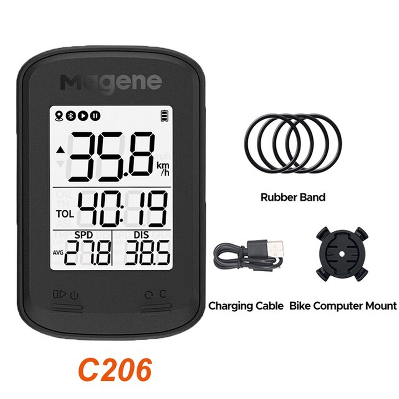 C206 Pro Bike Computer Wireless GPS Speedometer Waterproof Road MTB Bicycle Blue