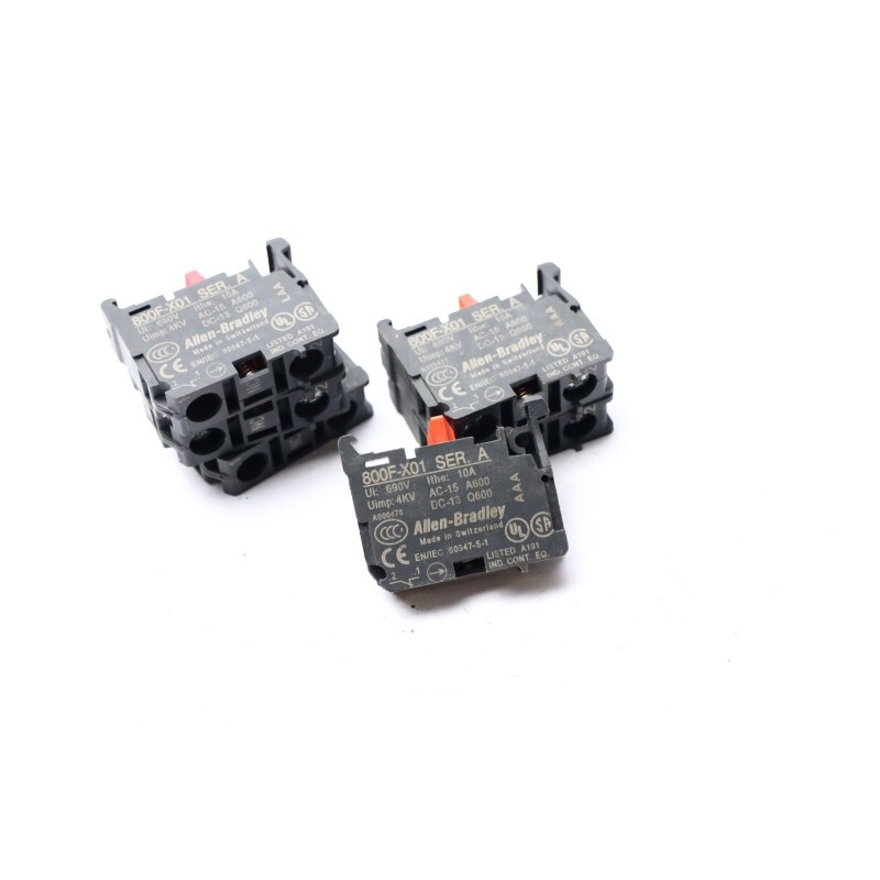 6pcs Allen-Bradley 800f-X01 Bloc De Contact (B1273)