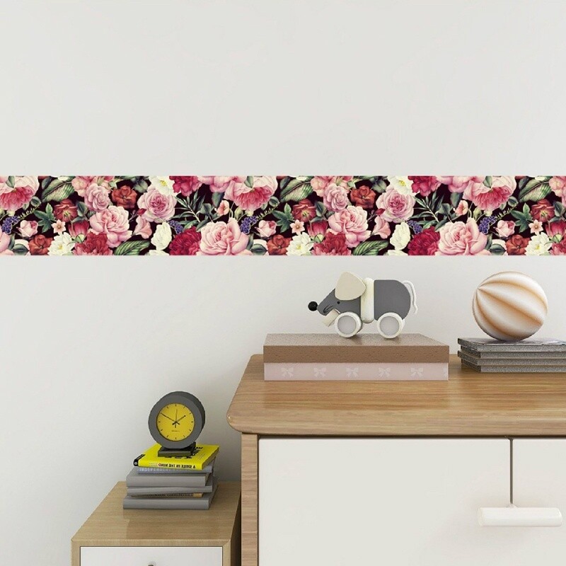 15 300cm Blumen Tapete Wandaufkleber Sockelleiste Grenze DIY Selbstklebend Dekor