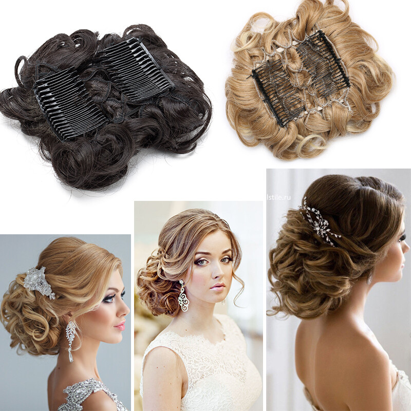 Extra THICK Rose Messy Bun Scrunchie Hair Extensions Ponytail Hairpiece AS Human