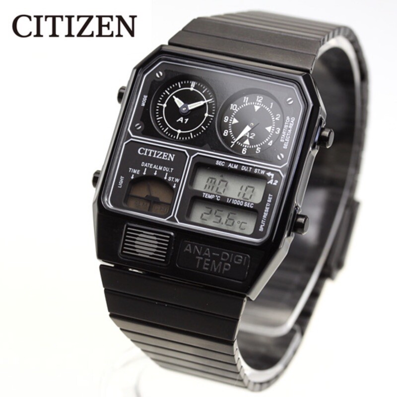 Pre-owned Citizen Ana-digi Temp Jg2101-78e Jg2101-72x Jg2105-93e W/ Box Warranty In Black