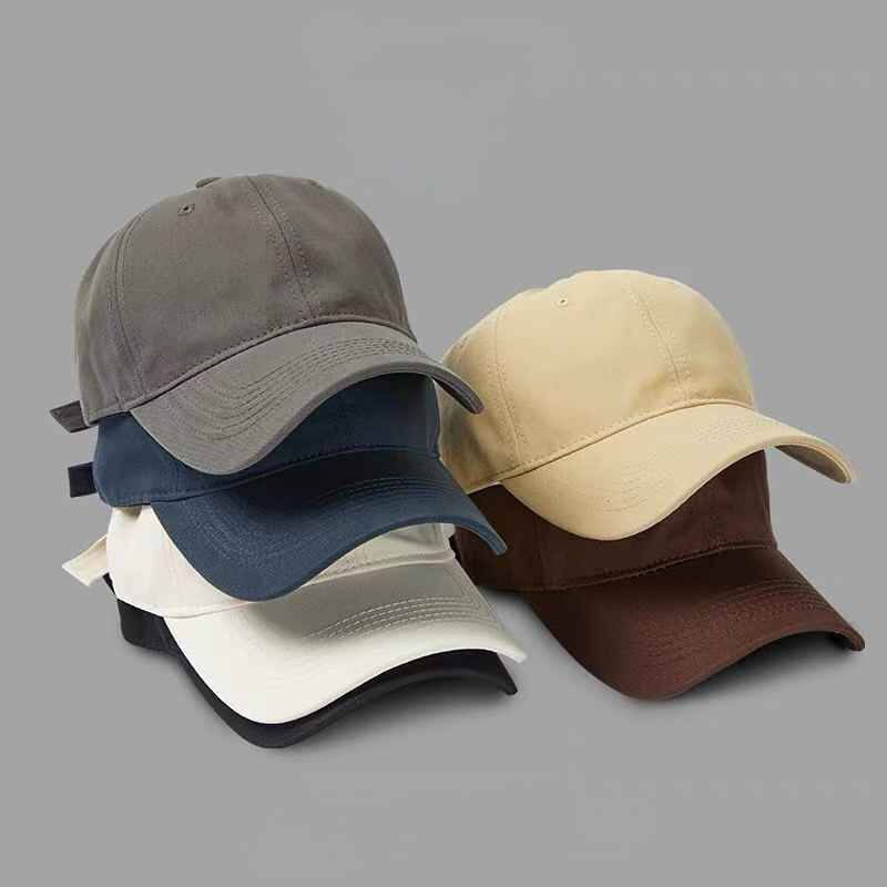 ☆HUMAN N CAT☆ Pound 33 Peach Cotton Flat Brim Cap Brown FF Baseball cap pure cotton cap with solid soft caps for men