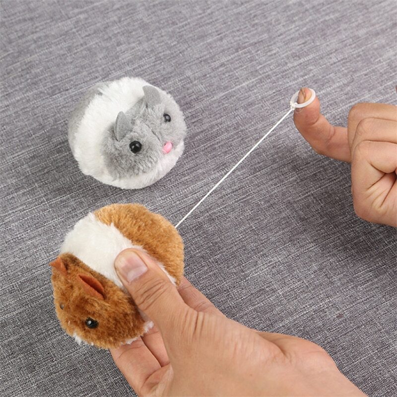 Cute Vibrating Mouse Cat Toy 1PC Plush Fluffy and Furry Companion for your Pet