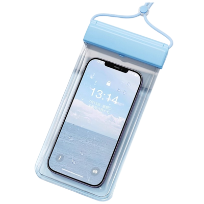 3-PCS Blue Waterproof Phone Pouch, IPX8 Universal Touch Screen Case for Diving