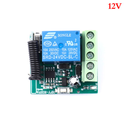 Wireless Remote Control Switch DC 12V/24V 1CH Relay 433Mhz Receiver Mod-ji