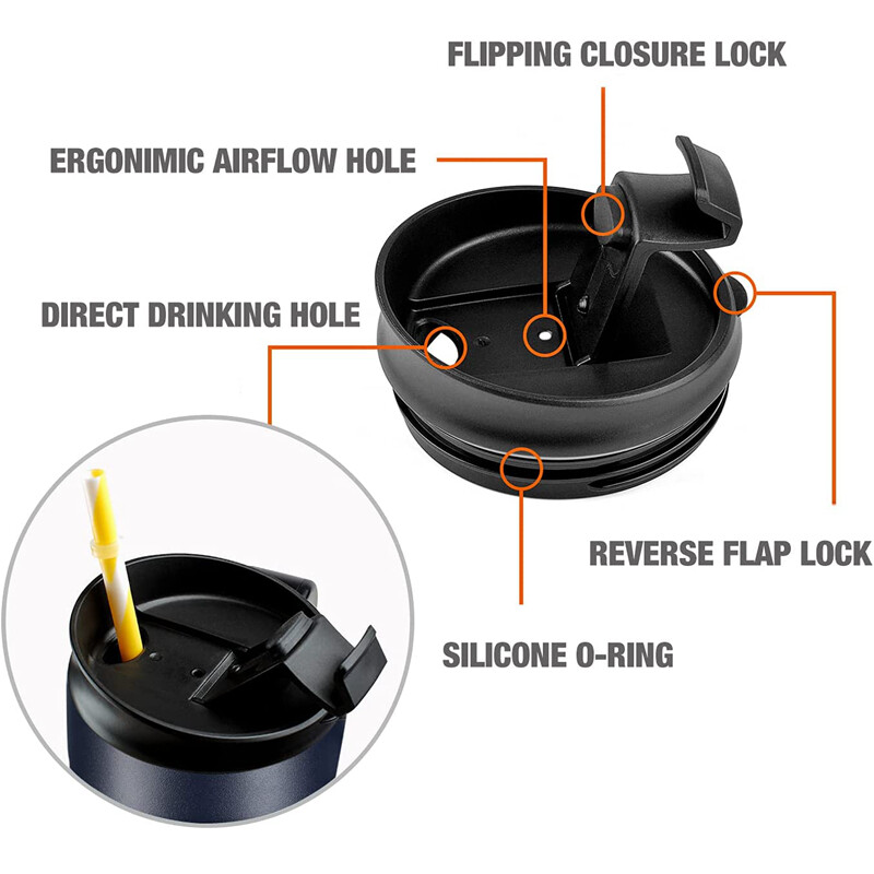 HAUSHOF 24 oz Travel Mug Steel Double Wall Vacuum Insulated Spill Proof Tumbler