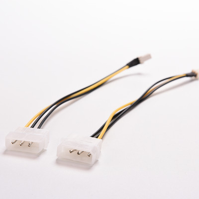 1X 4-Pin Molex/IDE to 3-Pin CPU/Case Fan Power Connector Cable Adapters-ca@