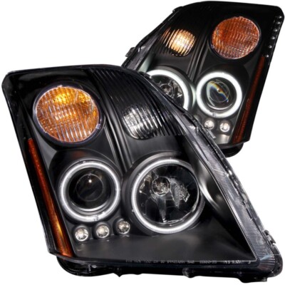 ANZO Projector Headlights Black for 2007-2012 Nissan Sentra