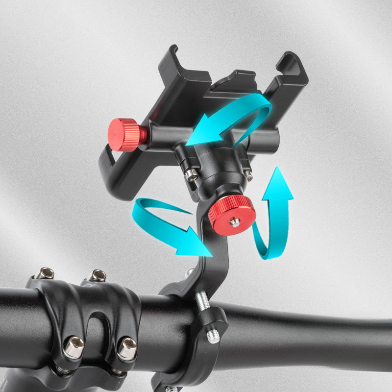 360° Aluminium Motorcycle Handlebar Cell Phone Mount Holder Bicycle GPS Bracket