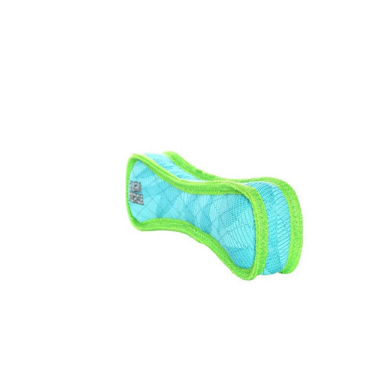 Duraforce Dog Toy Puppy Durable Blue Green Chew Bone Squeaky Medium Large Floats