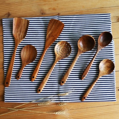 Holz Löffel Utensilien Holz Spachtel Pfannenwender Teakholz Küche Utensilien