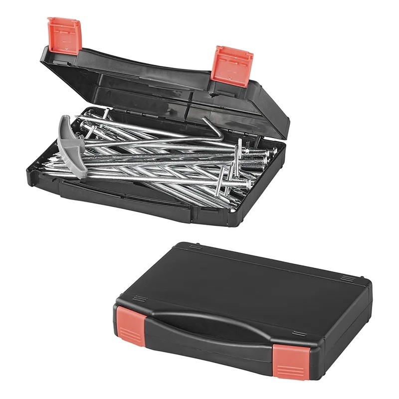 Felsbodenhering 23 cm Metal mit geschweißtem Querstift - Set von 20 Stück im Koffer - Bild 6