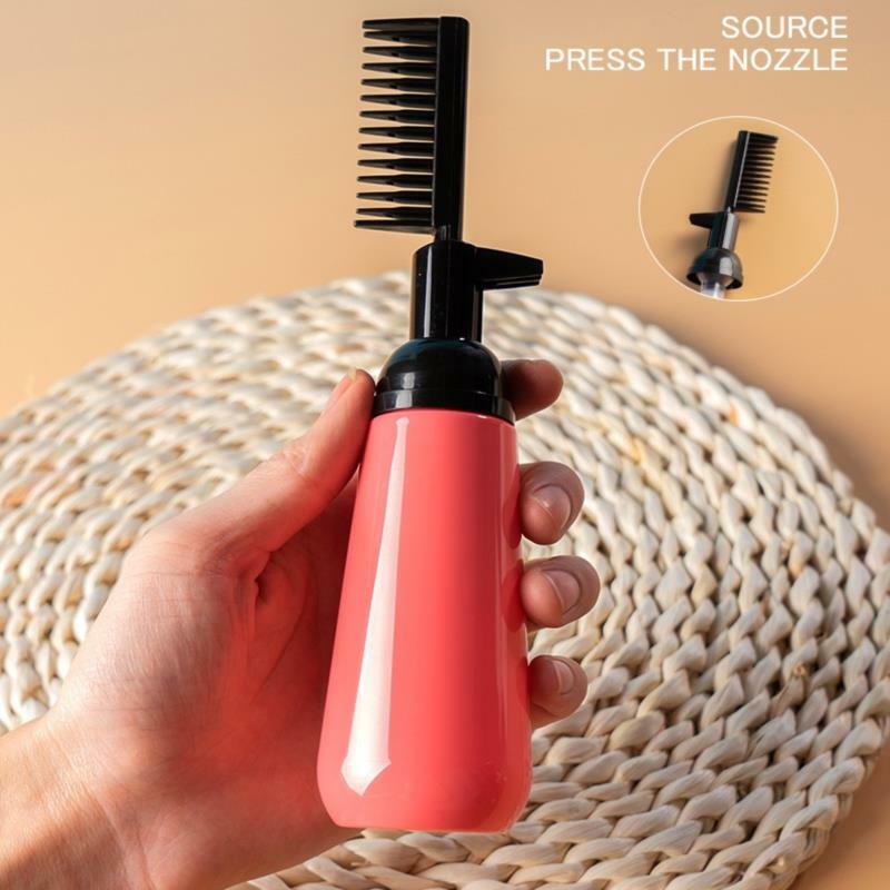 Hair Colouring Comb Empty Hair Dye Bottle with Applicator Brush Dispensing Salo-