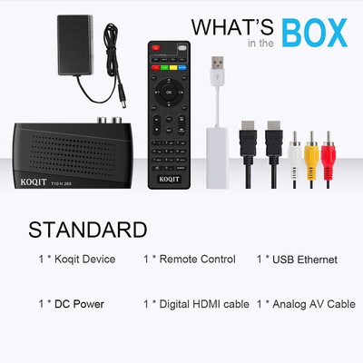 HEVC H265 DVB-T2 Receiver DVB-C Digital TV Tuner 10Bit Decoder Mirror OTA TV Box