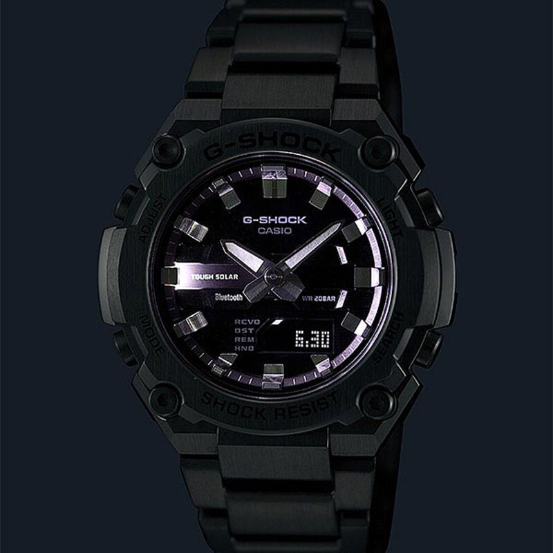 Pre-owned Casio G-shock G-steel Gst-b600d-1ajf Solar Bluetooth Analog Digital Men Watch
