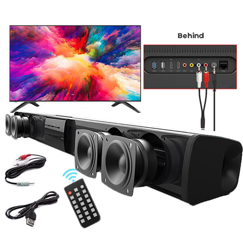 Bar 4 Speaker System Bt Subwoofer Tv Home Theater Remote