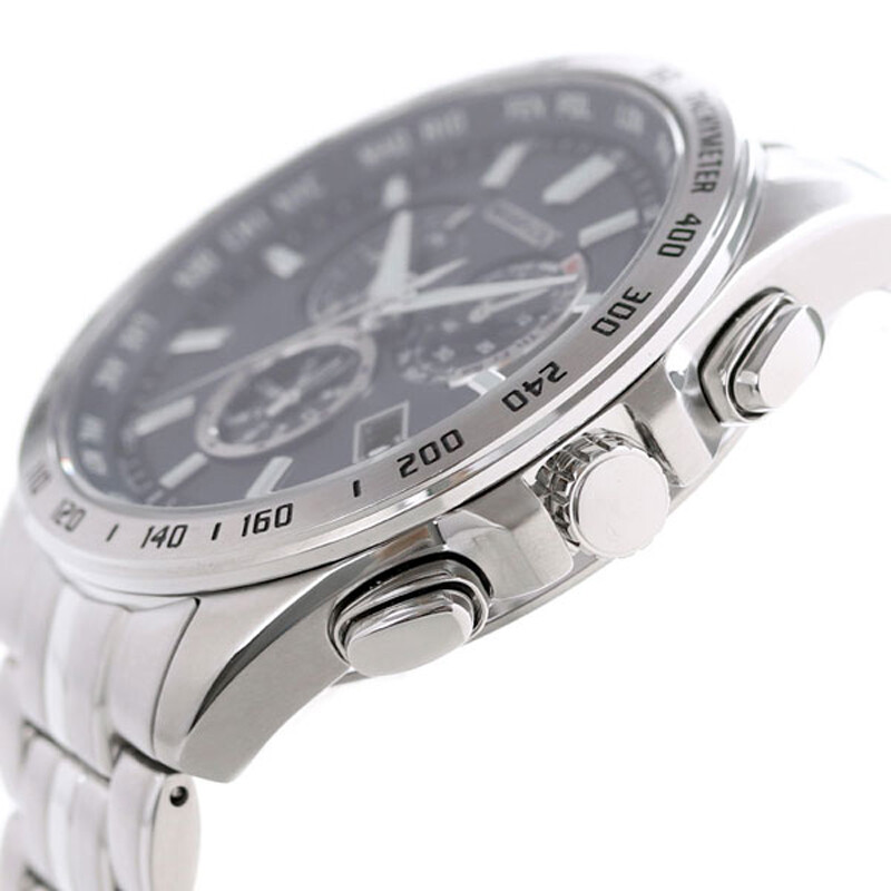 Pre-owned Citizen Collection Cb5870-91l Eco-drive Chronograph Atomic Radio Men Watch