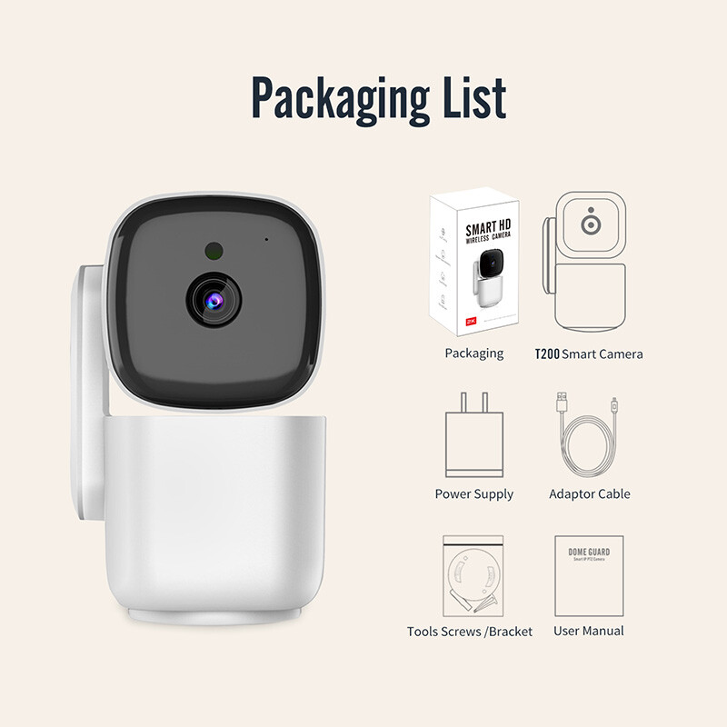 1PC Cam Pan v3 Indoor/Outdoor IP65-Rated 1080p Tilt/Zoom Smart Camera White