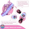 Wooowyet LED Roller Skate Shoes for Kids Boys Girls Light Up Fashion Sneakers Wheels Wheeled USB Rechargeable HookandLoop Shiny Pink Little Kids Size 2.5